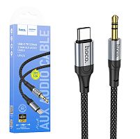 Аудио Адаптер HOCO UPA26 Type-C - 3.5mm AUX (черный) мятая упаковка