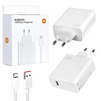 Сетевой адаптер питания Mi USB 120W + кабель Type-C (белый)