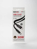 Кабель Lightning -TypeC BOROFONE BX124 30W (черный) 1м мятая упаковка