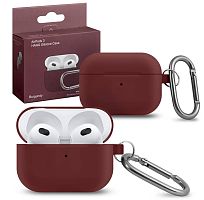 Чехол для APods 3 Hang Silicone (Burgundy) с карабином