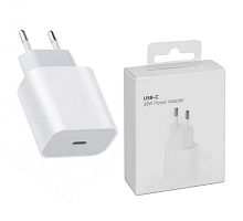 Сетевой адаптер питания USB-C PD 20W AAA (белый) с лого