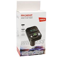Автомобильный FM-трансмиттер HM09 Bluetooth (черный) 