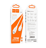 Кабель Lightning -TypeC HOCO X93 PD 20W (белый) 1м