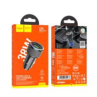 Автомобильный адаптер питания HOCO NZ14A QC 3.0+PD 20W (черный)