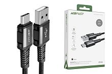 Кабель USB - TypeC ACEFAST C10-04 Silicone (черный) 1.2м