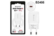 Сетевой адаптер питания DEESPI S30 1USB QC 3.0 (белый)