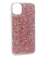 Чехол Case Rainbow на iPhone 11Pro (блестки и стразы-розовый) 7