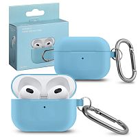 Чехол для APods 3 Hang Silicone (Sky blue) с карабином