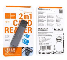 Карт-ридер HOCO HB45 USB 2.0 (черный)