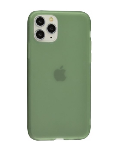 Чехол UltraThin на iPhone 11 Pro matte (прозрачный-зеленый)