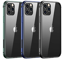 Чехол USAMS прозрачный с синими вставками case for iP14 Plus