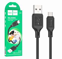 Кабель USB - Micro HOCO X90 (черный) 1м