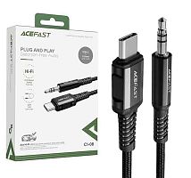 Аудио Адаптер ACEFAST C1-08 Type-C - 3.5mm AUX (черный) 1,2м