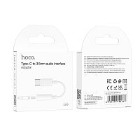 Аудио Адаптер HOCO LS35 Type-C - 3.5mm AUX (белый)