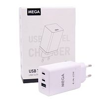 Сетевой адаптер питания MEGA A+2C 65W (белый)