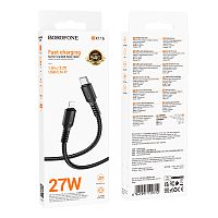 Кабель Lightning -TypeC BOROFONE BX116 PD 27W (черный) 1м
