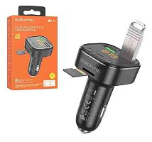 Автомобильный FM-трансмиттер BOROFONE BC43 Bluetooth + QC 3.0 (черный)