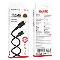 Кабель Lightning -TypeC BOROFONE BX113 PD 27W Silicone (черный) 2м