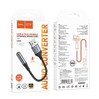 Переходник HOCO LS36 USB - Aux 3.5 (черный)