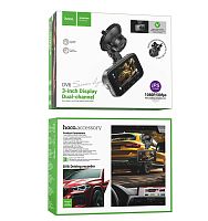 Автомобильный видеорегистратор HOCO DV6 2 камеры (черный)