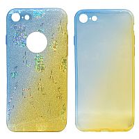 Чехол Case Rainbow на iPhone 6 (блестки и стразы) Ombre music