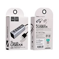 Mega Hub Port HOCO HB1 4USB (серый)