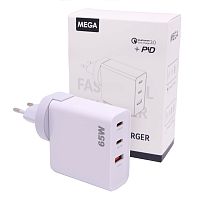 Сетевой адаптер питания MEGA 2C+A 65W (белый)