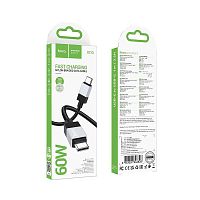 Кабель TypeC - TypeC HOCO X110 60W (черный) 1м