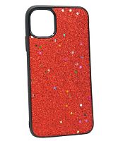 Чехол Case Rainbow на iPhone 11Pro (блестки и стразы-красный) 3