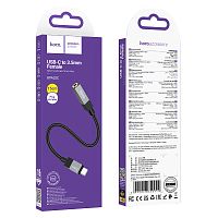 Переходник HOCO UPA32C Type-C - 3.5mm AUX (черный)