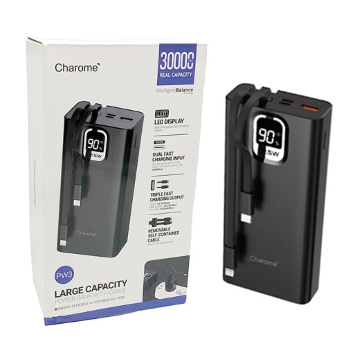 Портативный аккумулятор CHAROME PW3 30000 mAh PD 20W+22.5W (черный)