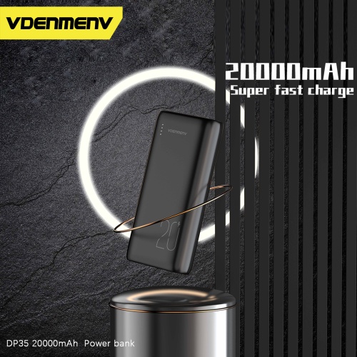 Портативный аккумулятор DENMEN DP35 20000 mAh (черный) фото 4