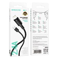 Кабель USB - Lightning BOROFONE BX111 (черный) 1м